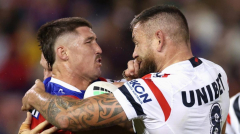 Newcastle Knights fans appear after after narrow loss to Sydney Roosters