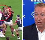Roosters coach Trent Robinson fumes after questionable call assists Storm to narrow win