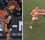 Star Giants Toby Greene and Jesse Hogan in hot water for high shots throughout loss to Carlton