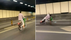Minute e-bike rider crashes in Sydney tunnel