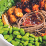 Plantein Tenders with Sweet Chilli Soba Noodles