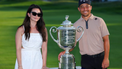 Xander Schauffele’s betterhalf posts incredible video of their celebratory drinking out of the PGA Championship prize