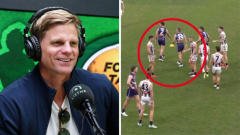 St Kilda legend Nick Riewoldt loses it in wild AFL umpiring tirade: ‘The videogame is packed’