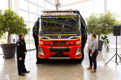 Queensland Fire and Emergency Services (QFES) take shipment of veryfirst electrical automobile from Volvo Trucks
