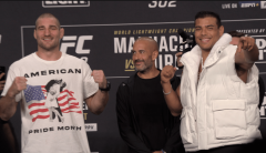 UFC 302 video: Sean Strickland, Paulo Costa program regard while fans chant throughout press conference faceoff