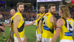 Noah Balta fuming at three-quarter time of Richmond’s clash with Adelaide
