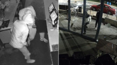 Brazen pastryshop burglary recorded on CCTV in Christies Beach, South Australia
