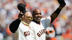 Barry Bonds used a extremely moving homage to the late Willie Mays, his godfather and coach