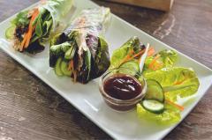 Super Green Rice Paper Rolls with Chicken
