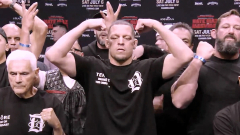 Nate Diaz vs. Jorge Masvidal boxing match open exercises video