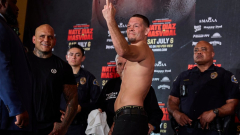 Photos: Nate Diaz vs. Jorge Masvidal boxing event ceremonial weigh-ins, faceoffs