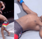 Video: Watch movie-like knockout in South Africa when fighter lands knee while pogoing on one leg
