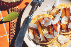 Honey & Lime Grilled Pineapple on CORN THINS Slices