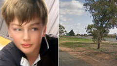 Desperate search for Victorian youngboy Logan, who went missingouton in his school uniform in Mildura