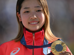 Japan’s Coco Yoshizawa, 14, wins street skateboard gold at Paris Olympics