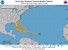 Storm tracker: NHC tracking system that might endupbeing Tropical Storm Debby