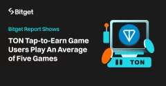 Bitget Report Shows TON Tap-to-Earn (T2E) Game Users Play An Average of Five Games
