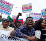 What is sustaining demonstrations and a violent crackdown in Nigeria?