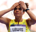 Torrie Lewis sets brand-new individual finest to surface 4th in tense Olympic 200m launching as Shericka Jackson withdraws