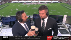 ESPN’s Joe Tessitore and Jesse Palmer tossed back some Guinness on college football broadcast in Ireland