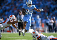 How does UNC football’s running back space stack up versus the country?