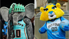 The Chicago Sky’s brand-new mascot had hoops fans dropping so lotsof Ellie the Elephant jokes