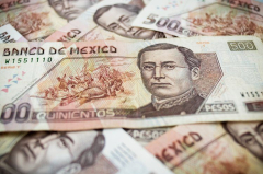 Mexican Peso increases versus USD after US PCE inflation falls listedbelow approximates