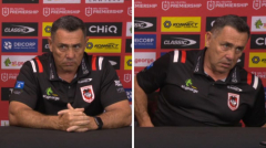 Shane Flanagan storms out of press conference after slamming his side’s ‘disgraceful’ loss to Eels