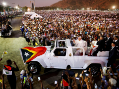 East Timor turns out in force for mass with Pope Francis