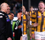 AFL slaps Ken Hinkley with $20,000 fine for intense exchange with Hawthorn gamers