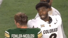 Mics chose up what Shedeur Sanders stated as he declined to shake Colorado State QB Brayden Fowler-Nicolosi’s hand