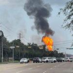 Huge pipeline fire burning near Houston started after a automobile struck a valve, authorities state