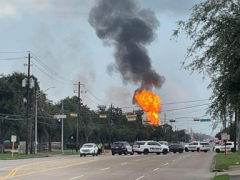 Huge pipeline fire burning near Houston started after a automobile struck a valve, authorities state