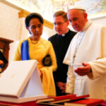 Pope asks for freedom of Myanmar’s Suu Kyi