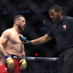 Referee Herb Dean reacts to criticism concerning his officiating of the UFC 306 primary occasion inbetween Sean O’Malley and Merab Dvalishvili