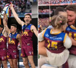 Dayne Zorko makes ‘arrogant’ admission after lifting AFL premiership cup with Brisbane co-captains