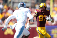 Minnesota TE Nick Kallerup makes remarkable catch to set up firedrill field objective vs Michigan