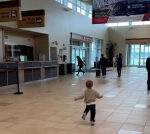 Complete speed ahead! Watch youngchild sprint through airport to see his Grandma