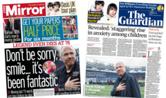 The Papers: ‘Don’t be sorry, smile’ and ‘staggering increase’ in kid stressandanxiety rates