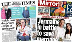 The Papers: Ozempic ‘slows aging’ and Jenas ‘battling to save maritalrelationship’