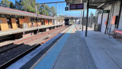 Teenager charged after presumably riding motorcycle onto Sydney train platform and striking cops officer