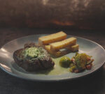 MKR dish episode 10: Eye Fillet with Polenta Chips, Brussels Sprouts and Garlic Butter