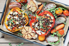 Capsicum Stuffed with Quinoa & Sheep’s Feta