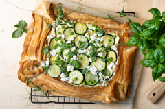 Zucchini Tart with Whipped Feta & Lemon