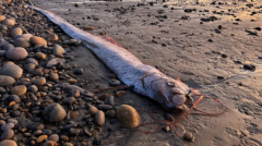 ‘Doomsday fish’ cleans up on beach