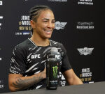 Viviane Araujo talks empowering females for her future child after UFC 309 upset of Karine Silva