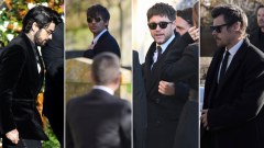 One Direction stars Zayn Malik, Harry Styles, Niall Horan and Louis Tomlinson collect for Liam Payne‘s funeralservice