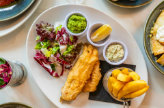 Baked Fish & Chips with Creamy Dill Dip