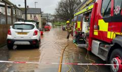 Houses flooded and travel interrupted by Storm Bert