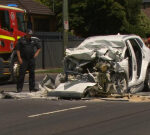 Motorist eliminated when automobile clashed with truck at Oakleigh South crossway